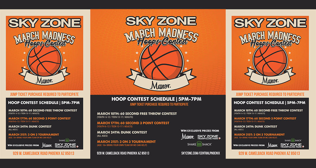 Embrace March Madness with the Sky Zone March Madness Hoops Contest