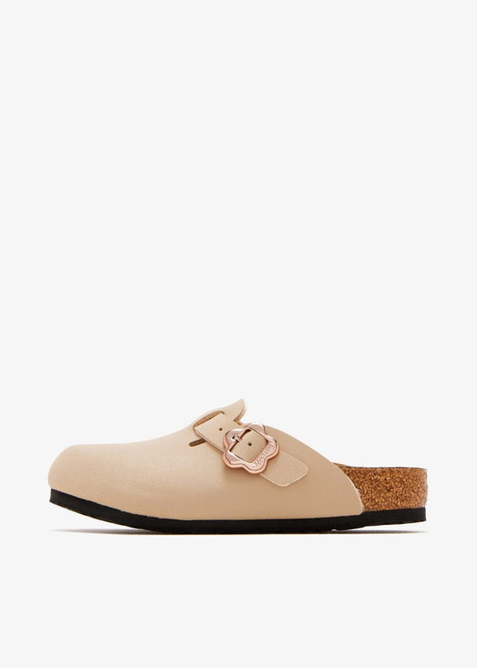 Birkenstock "Boston Flower Boston" Kids - Sandcastle