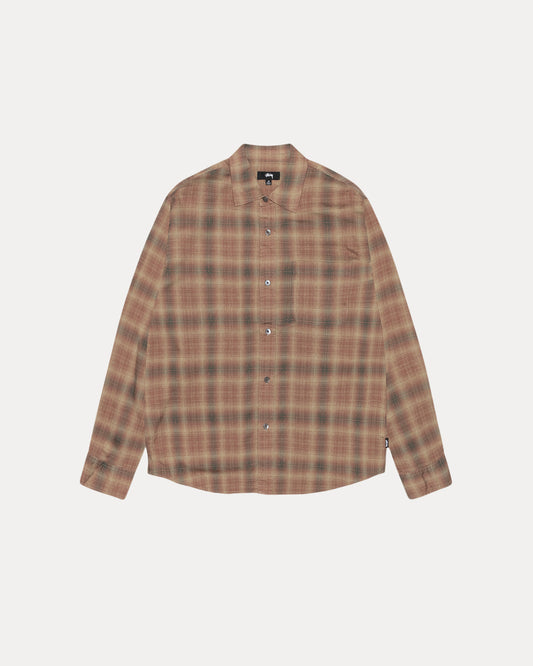 Stussy "Matthew Plaid Shirt" Mens - Brick