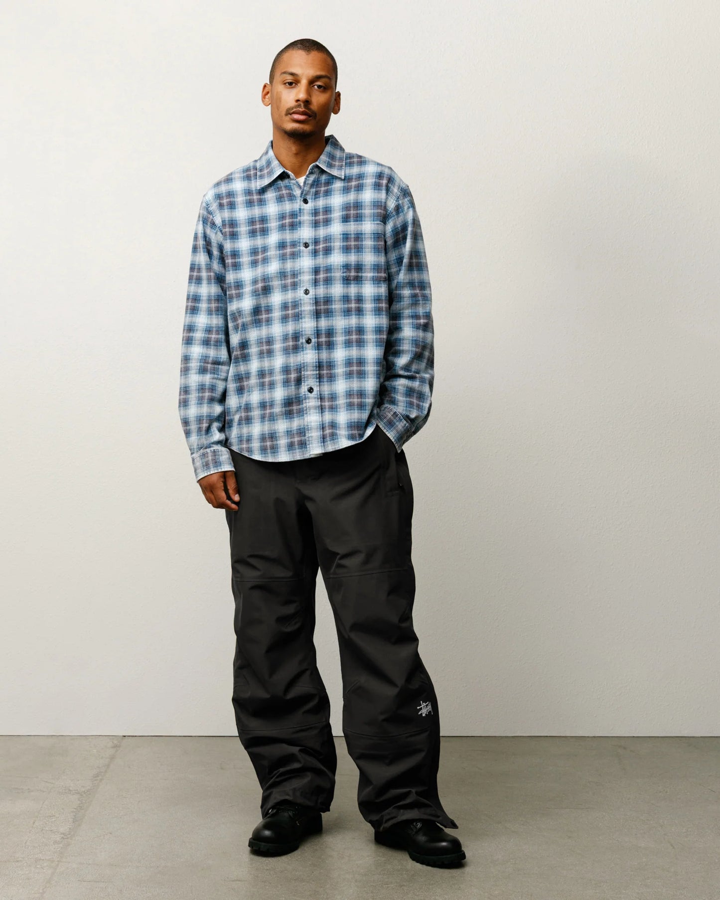 Stussy "Dax Plaid Shirt" M - Blue