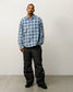 Stussy "Dax Plaid Shirt" M - Blue