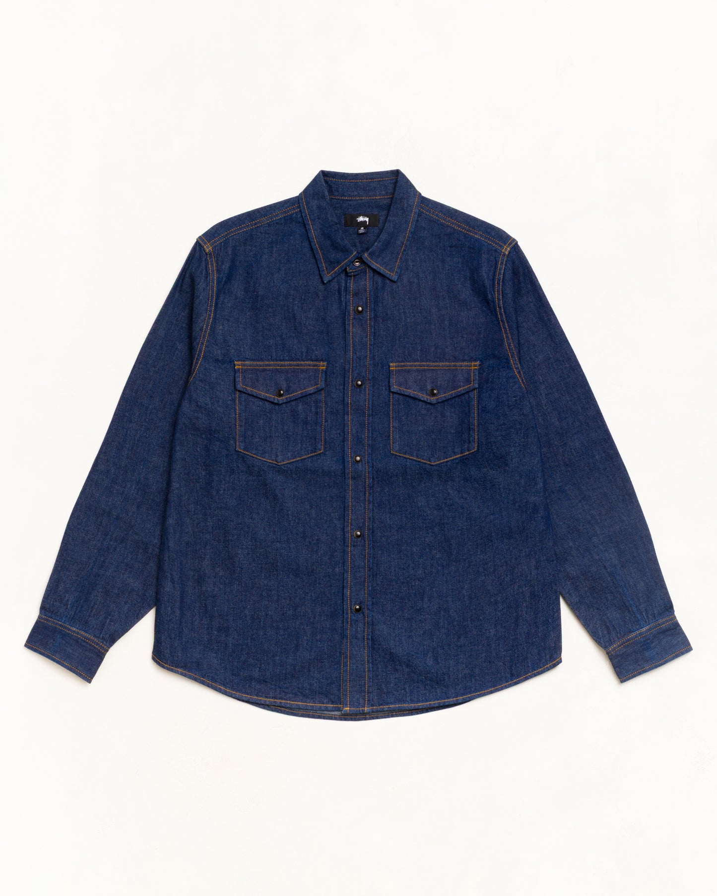 Stussy "Denim" Western Shirt" Mens - Dark Denim