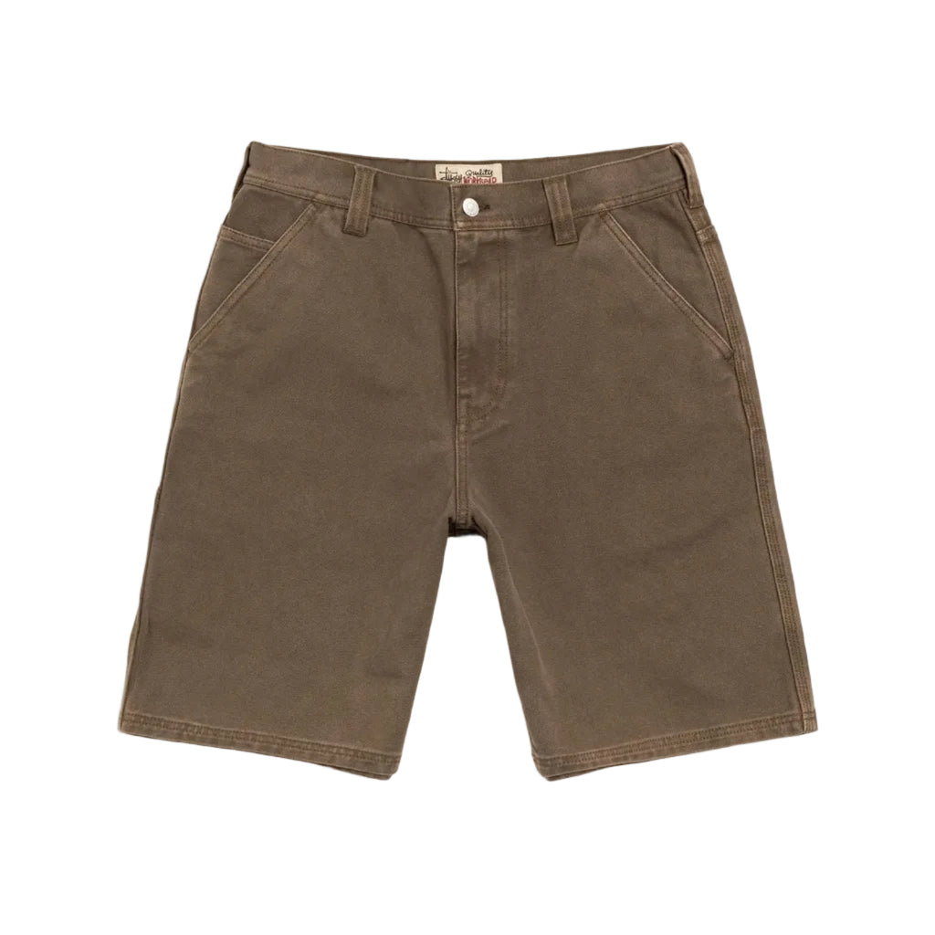 STUSSY25SS発売WASHED CANVAS WORK SHORT茶32 Stussy 