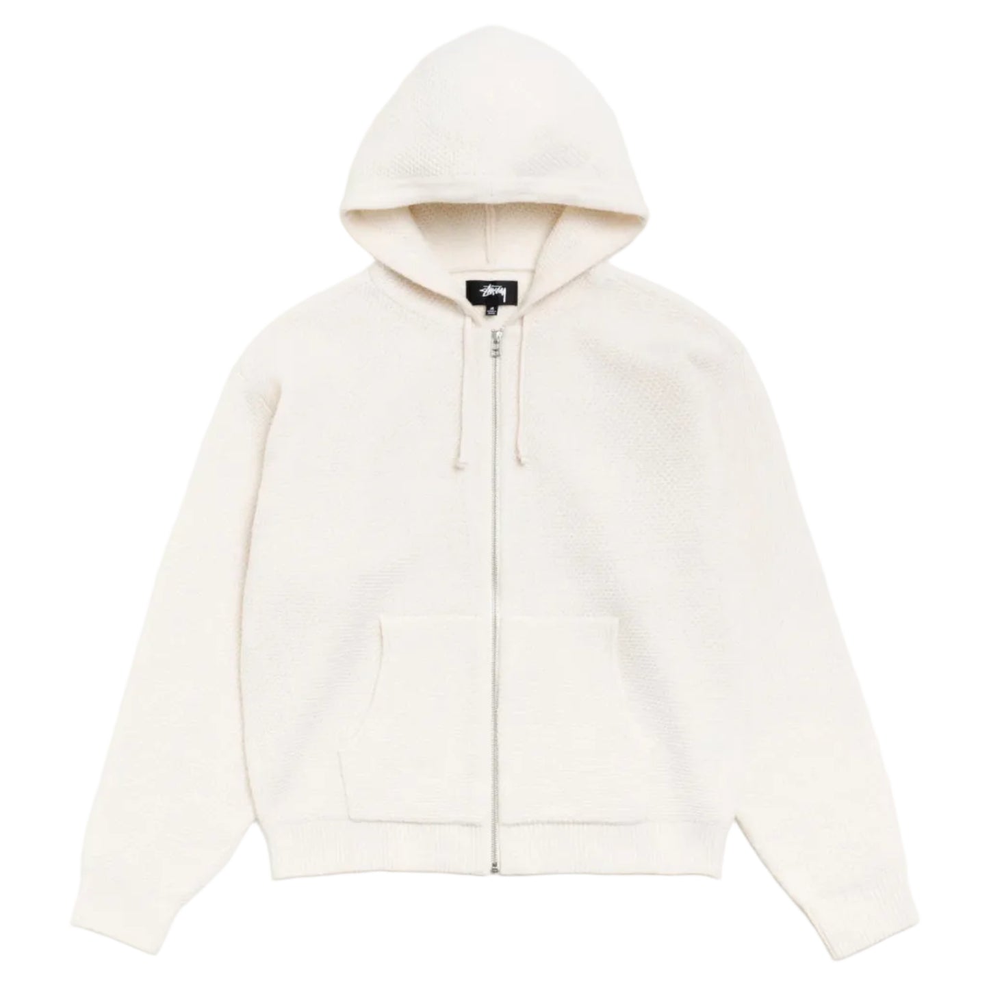 Stussy "Textured Zip Hooded Sweater" Mens - Bone