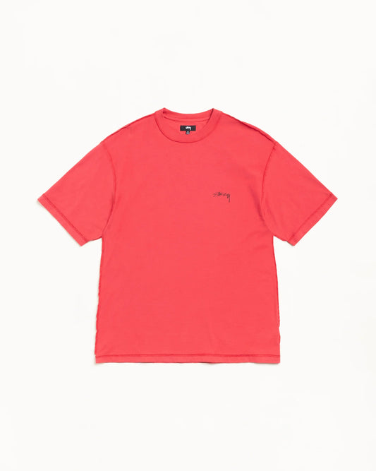 Stussy "Lazy SS Tee" Mens - Washed Red