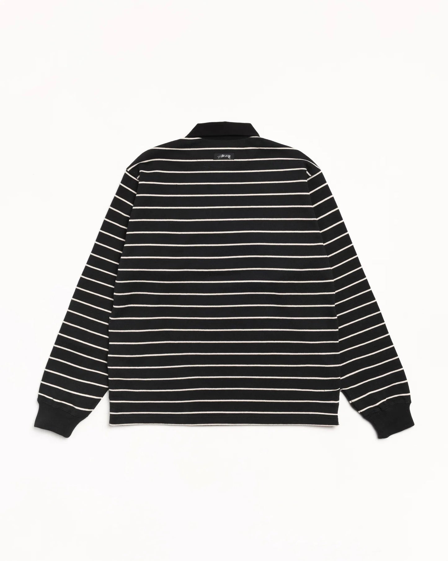 Stussy "Striped Rugby Shirt" Mens - Black