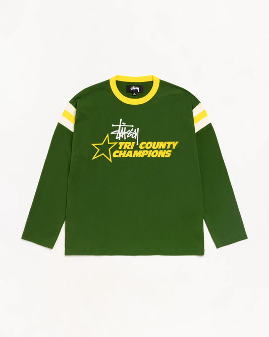 Stussy "LS Ringer Tee" Mens - Green