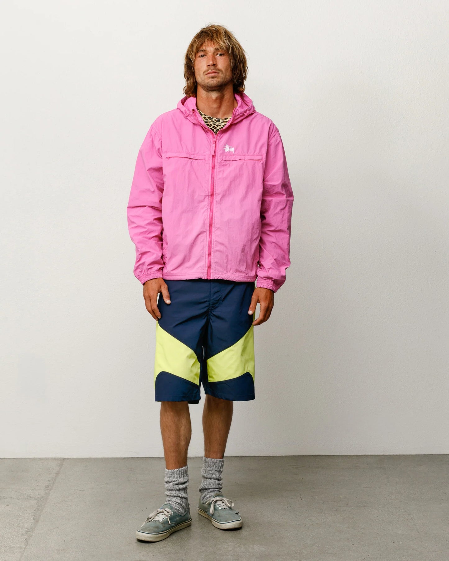 Stussy "Lightweight Hooded Jacket" Mens - Pink