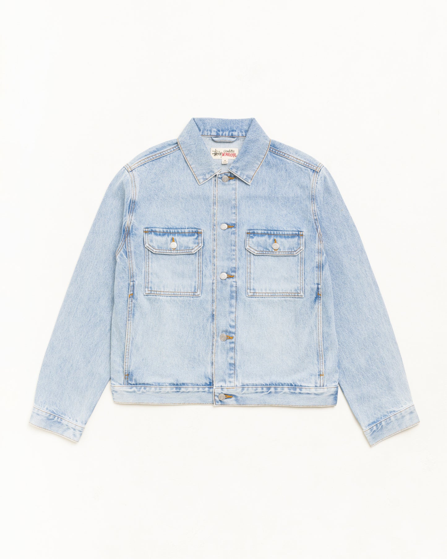 Stussy "Trucker Denim" Mens - Light Wash Indigo