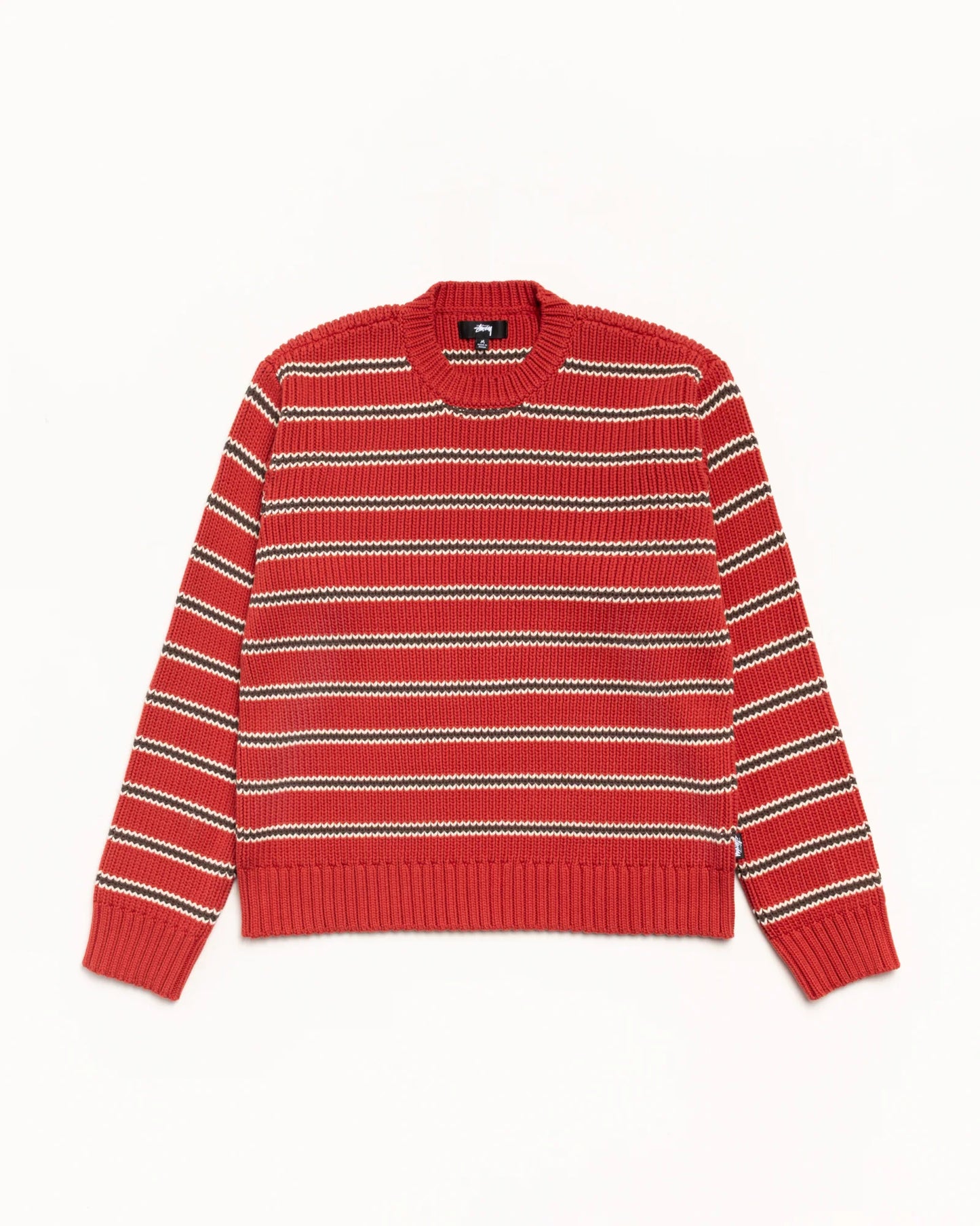 Stussy "Chunky Cotton Stripe Sweater" M - Brick