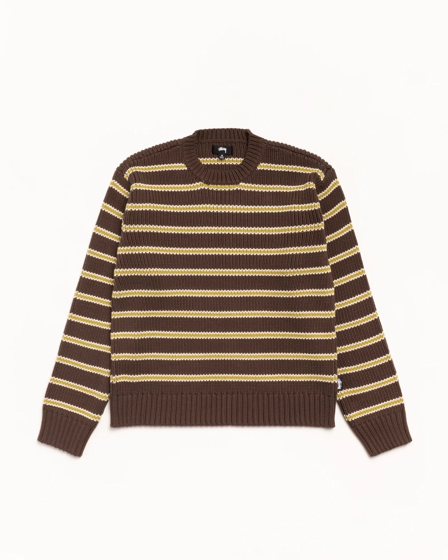 Stussy "Chunky Cotton Stripe Sweater" M - Forest