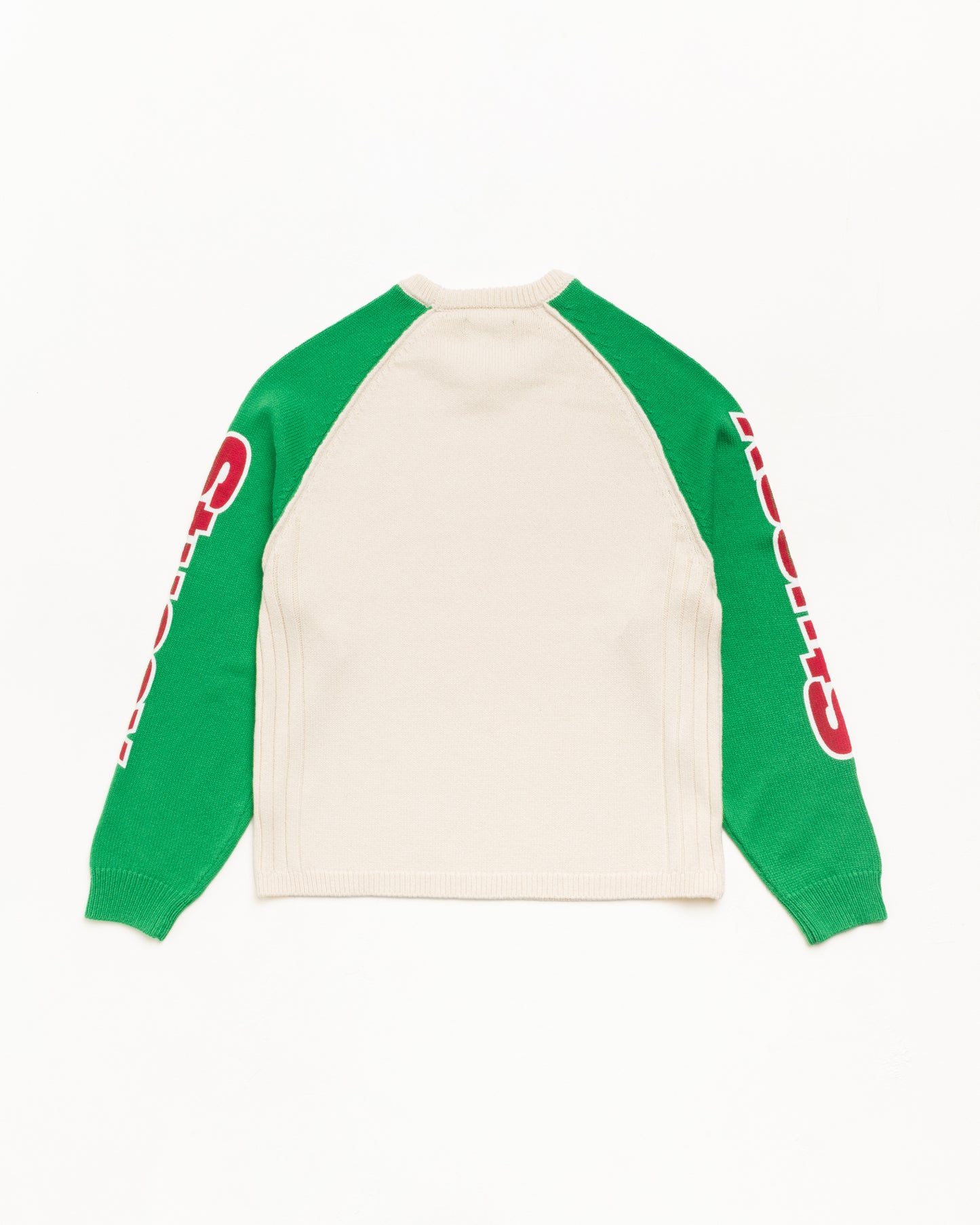 Stussy "Two Tone Raglan Sweater" Mens - Natural