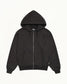 Stussy "Raglan Zip Hoodie" M - Washed Black