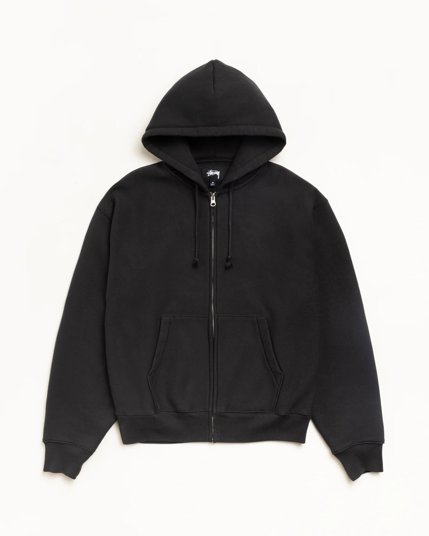 Stussy "Cursive Applique Zip Hood" Mens - Black