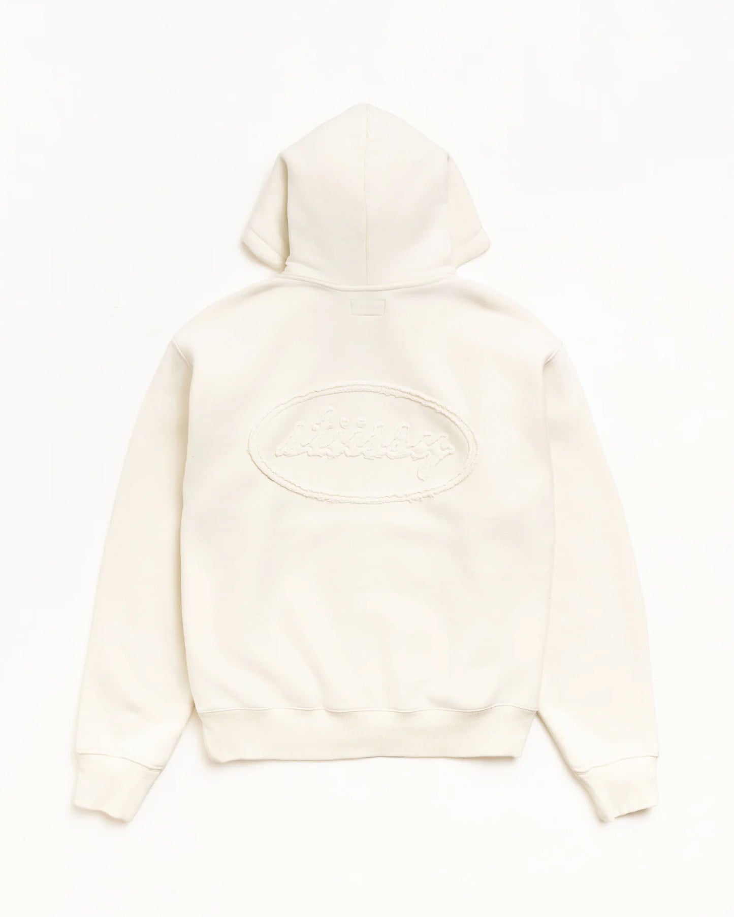 Stussy "Cursive Applique Zip Hood" Mens - Natural