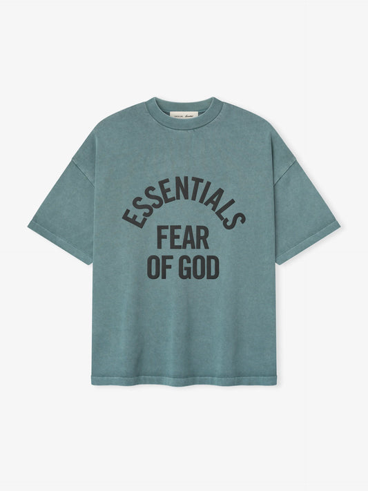 Fear of God Essentials "Campus 90's Short Sleeve Tee" Mens - Faded Coast