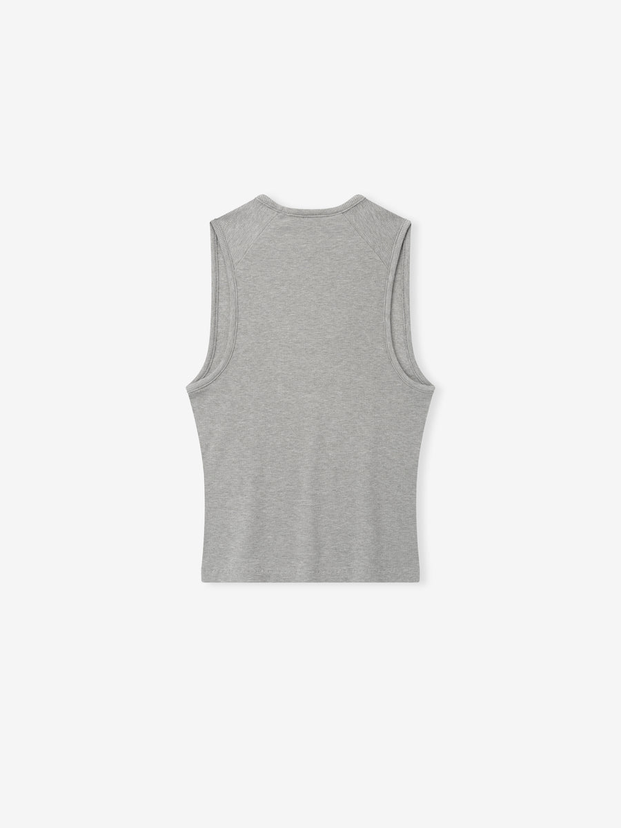 Fear of God Essentials "Rib Knit Fitted Tank" Womens - Concrete Heather