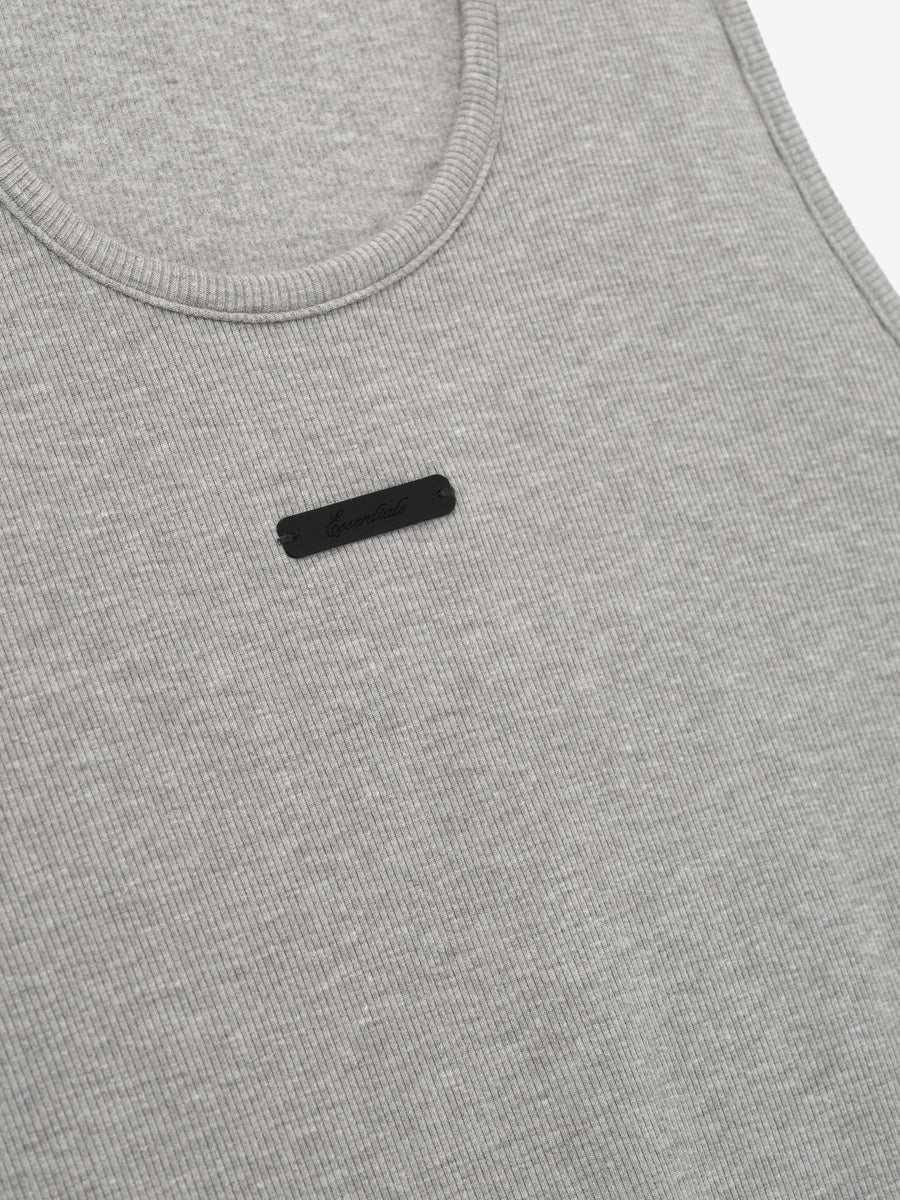 Fear of God Essentials "Rib Knit Fitted Tank" Womens - Concrete Heather