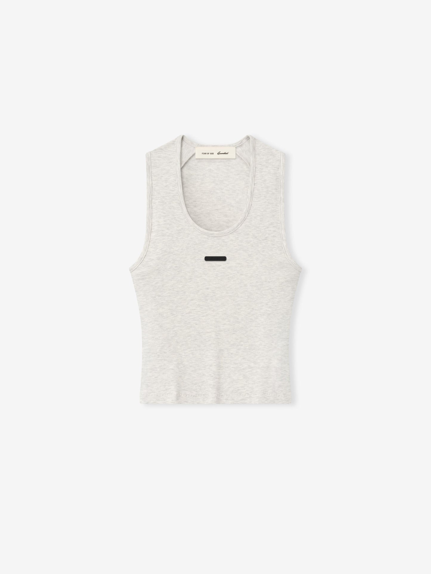 Fear of God Essentials "Rib Knit Fitted Tank" Womens - Heather Oat