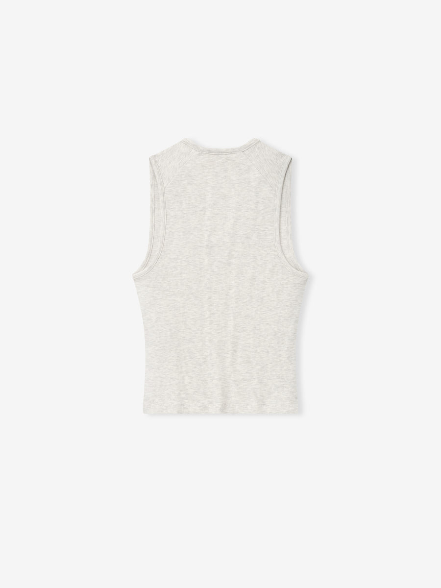 Fear of God Essentials "Rib Knit Fitted Tank" Womens - Heather Oat