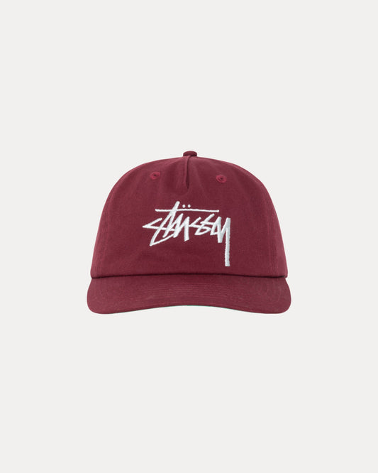Stussy "Big Stock Mid Depth Cap" - Plum