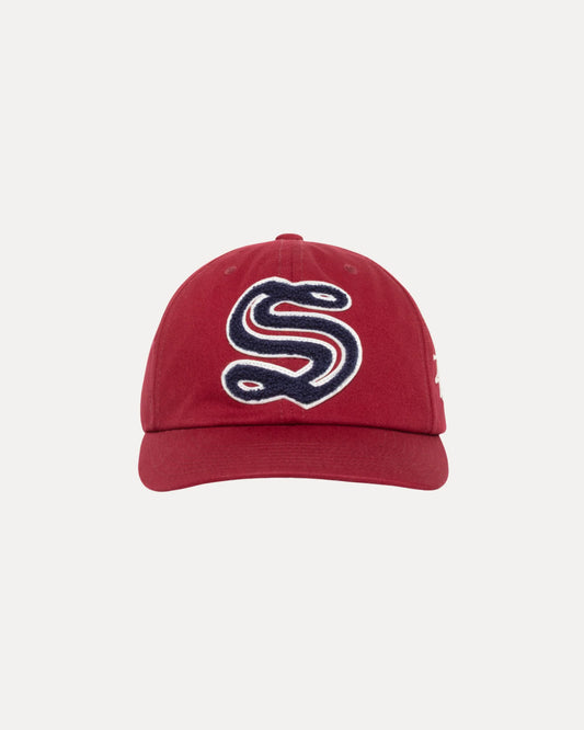 Stussy "Mid-Depth Chenille S Cap" - Wine