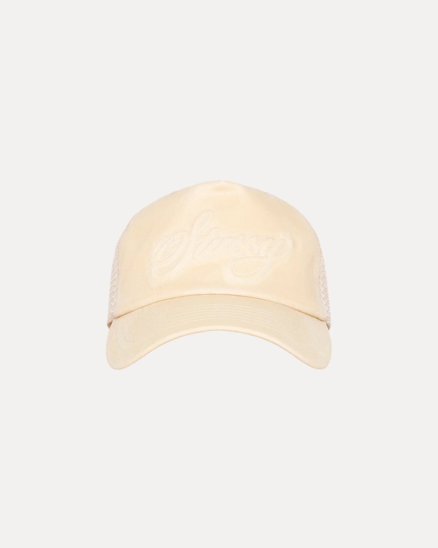 Stussy "Cursive Stitch Snapback Trucker" - Sand