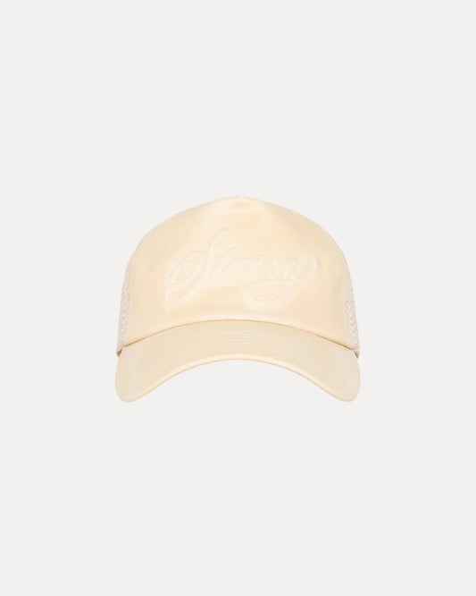 Stussy "Cursive Stitch Snapback Trucker" - Sand