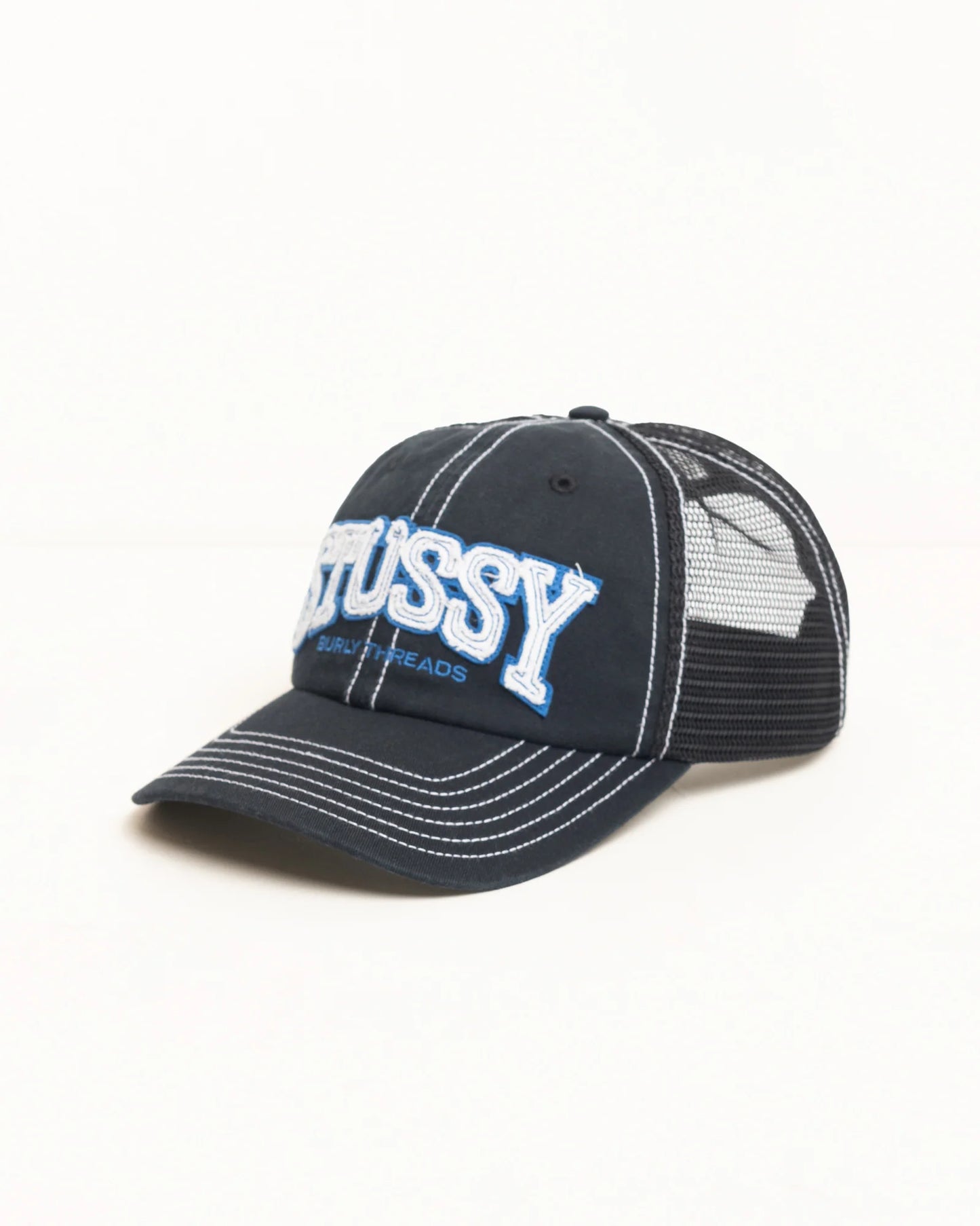 Stussy "Burley Threads Trucker" - Black