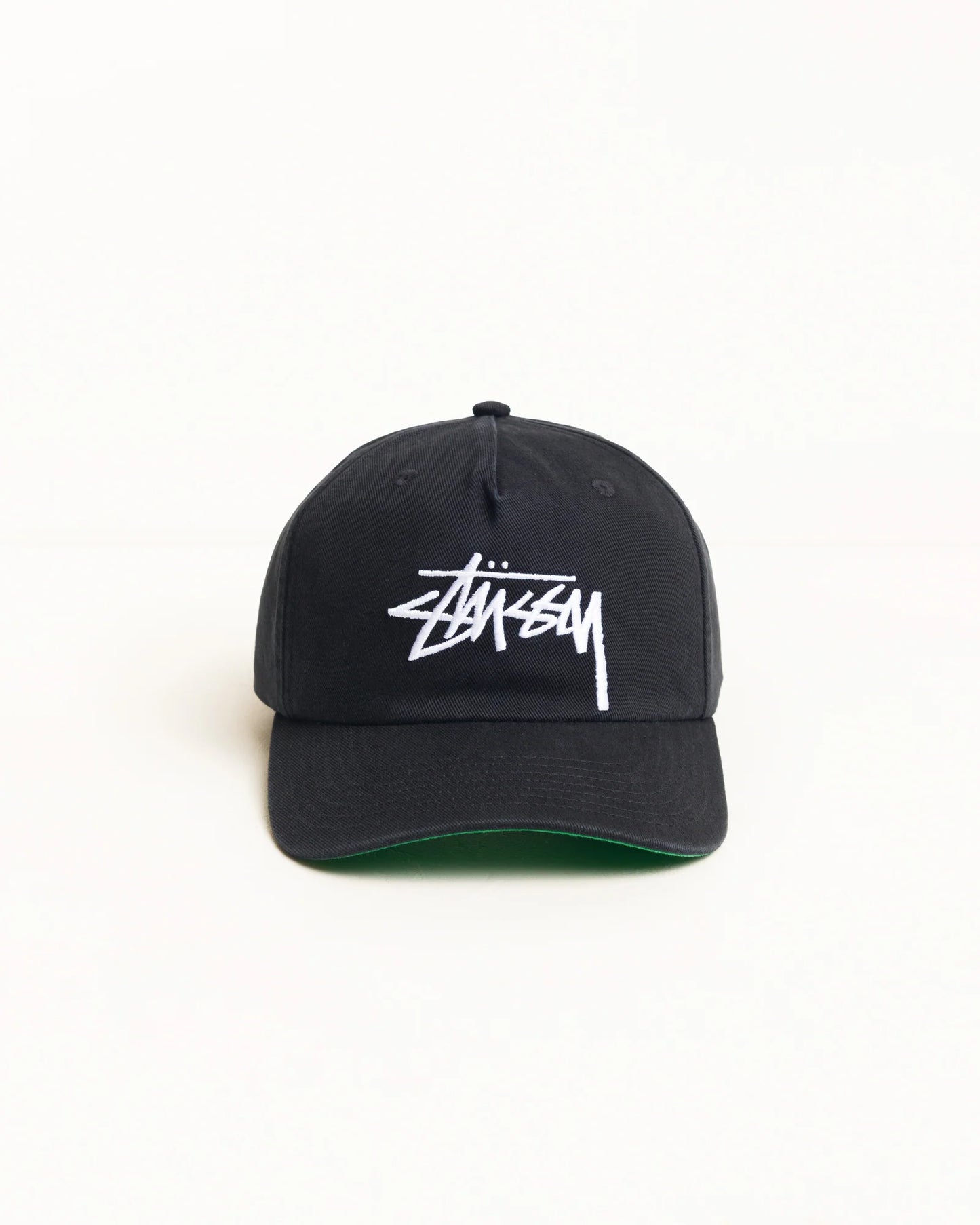 Stussy "Big Stock Mid Depth Hat" - Black
