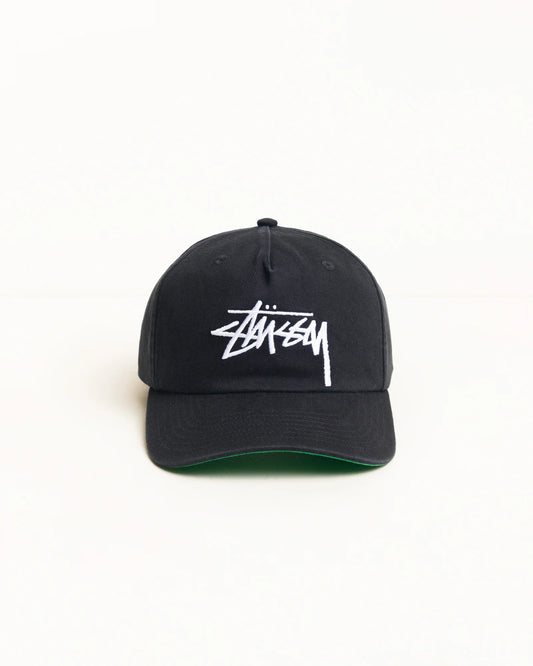 Stussy "Big Stock Mid Depth Hat" - Black
