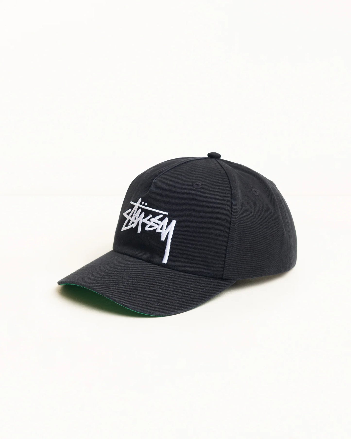 Stussy "Big Stock Mid Depth Hat" - Black