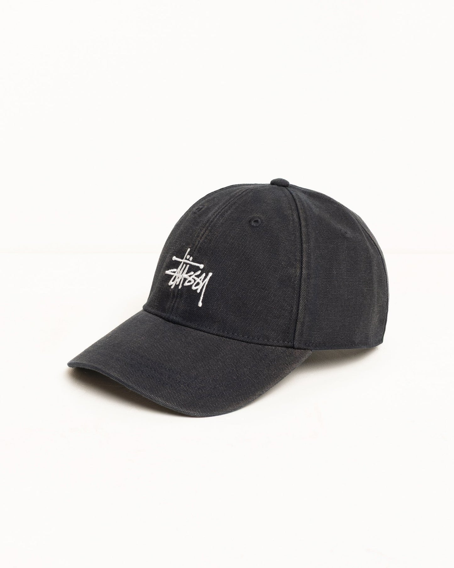 Stussy "Washed Basic Stussy Cap" - Black