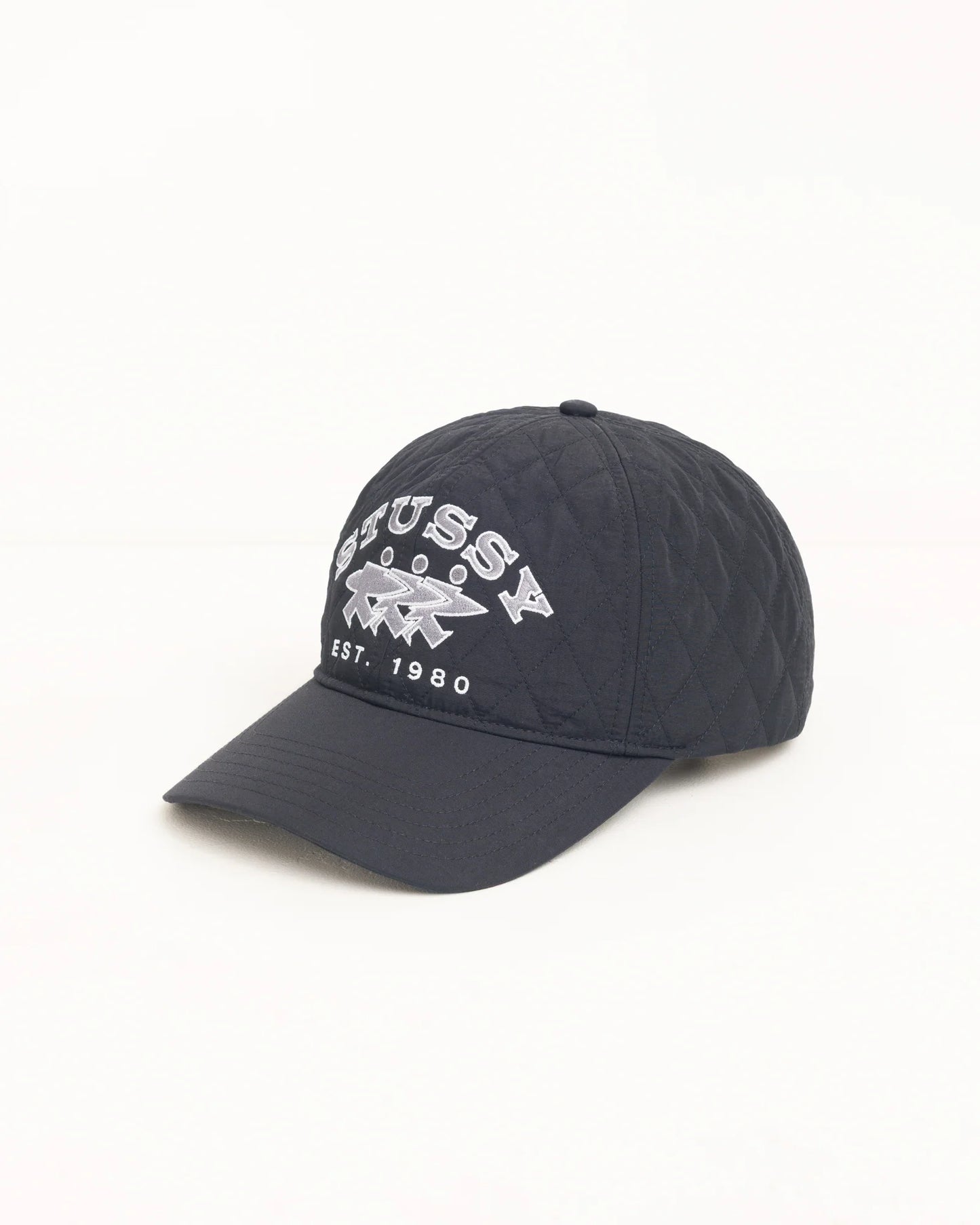Stussy "Quilted Surfwalk Snapback Cap" - Black