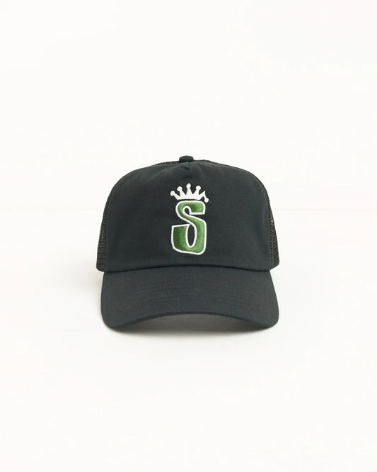 Stussy "S Crown Trucker" - Black