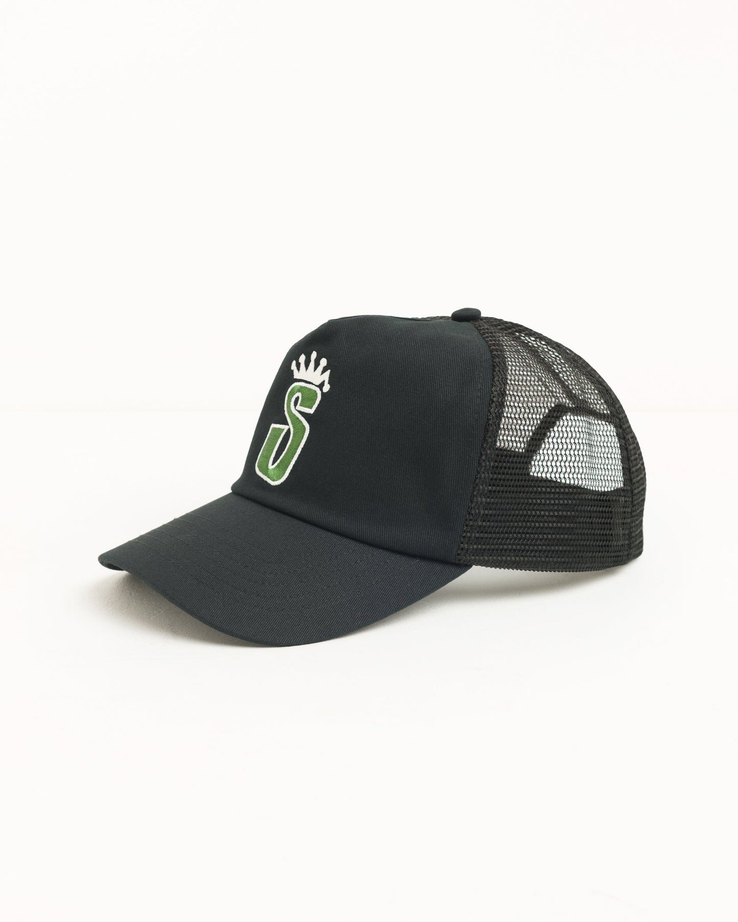 Stussy "S Crown Trucker" - Black
