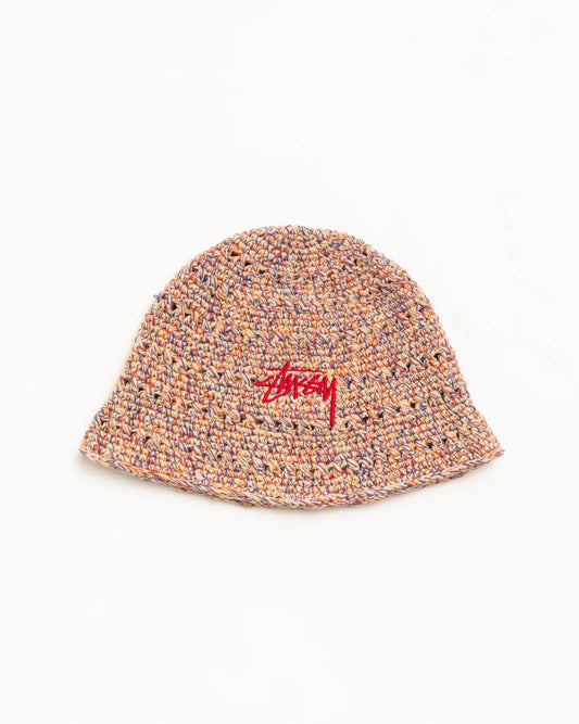 Stussy "Hemp Stock Knit Bucket Hat" - Multi Tan