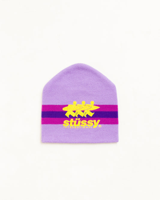 Stussy "Stripe Ski Beanie" - Purple