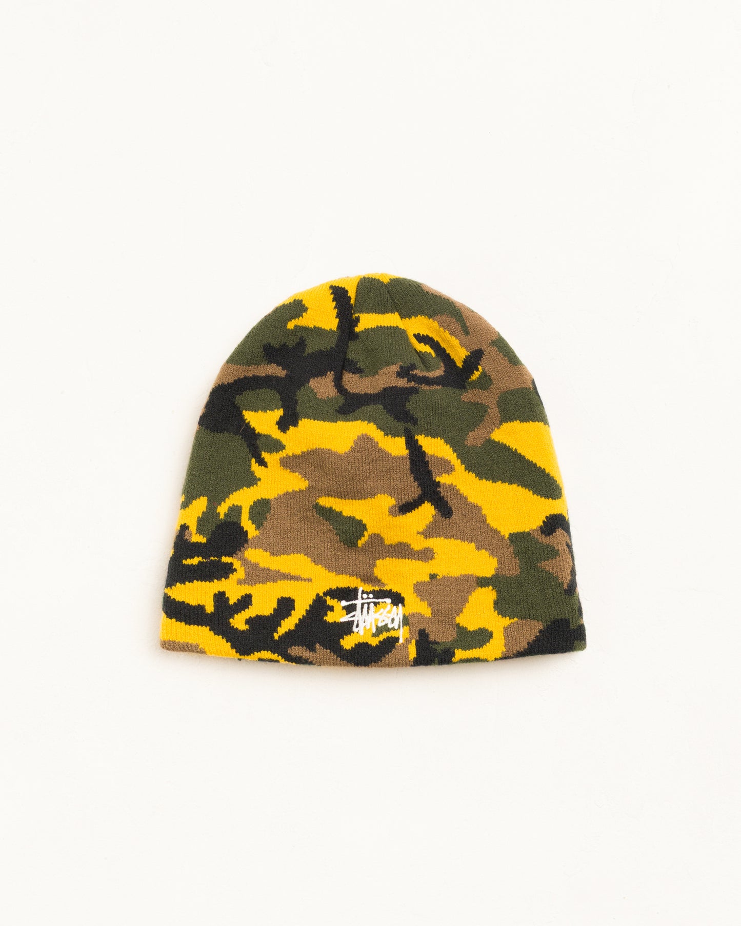Stussy "Basic Jacquard Skullcap"- Yellow Camo