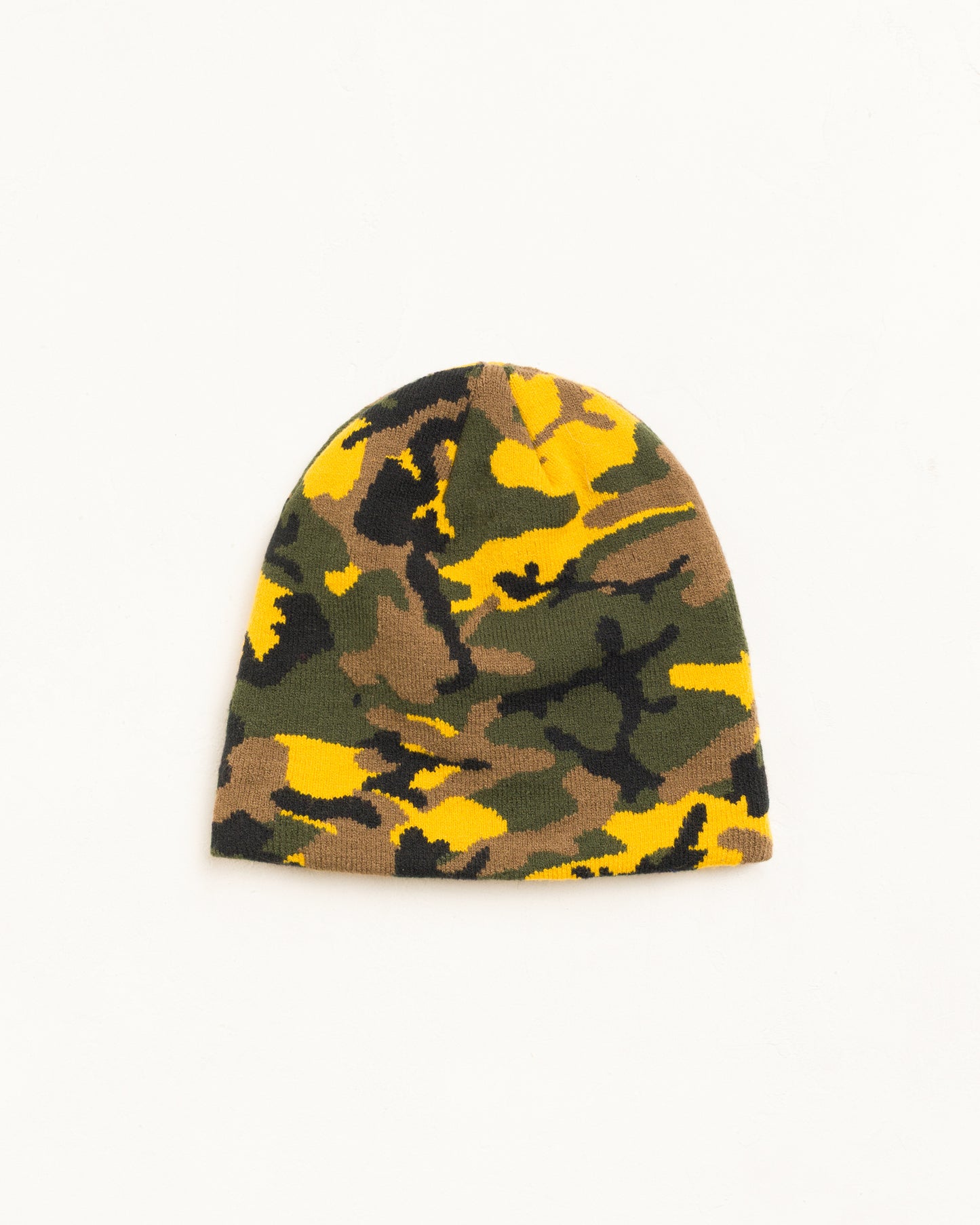 Stussy "Basic Jacquard Skullcap"- Yellow Camo