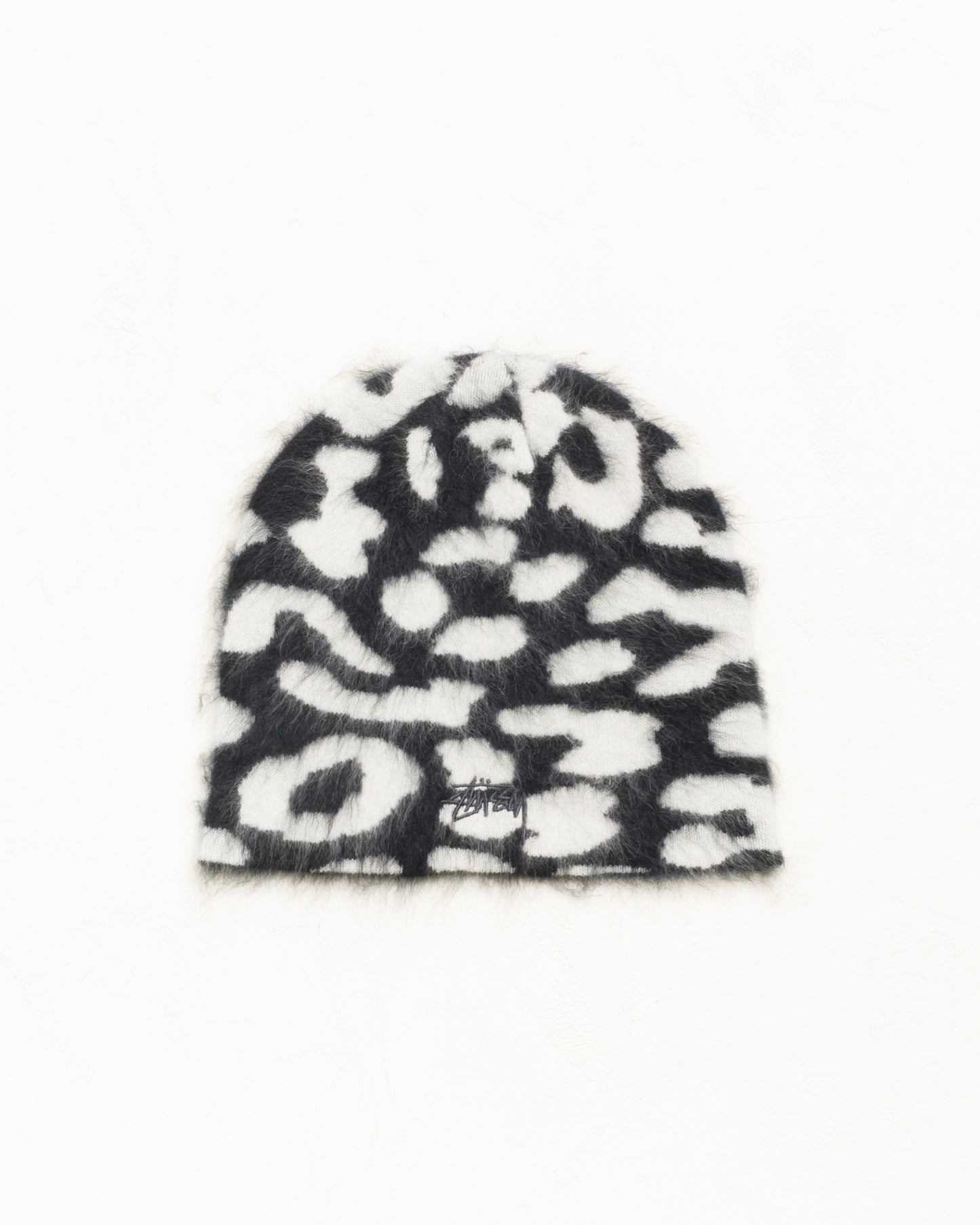 Stussy "Cashmere Leopard Skullcap"- Black