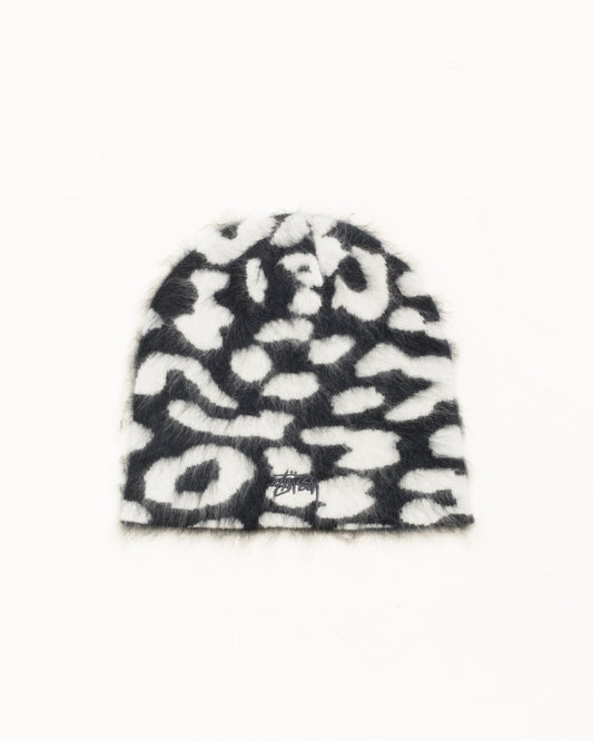 Stussy "Cashmere Leopard Skullcap"- Black