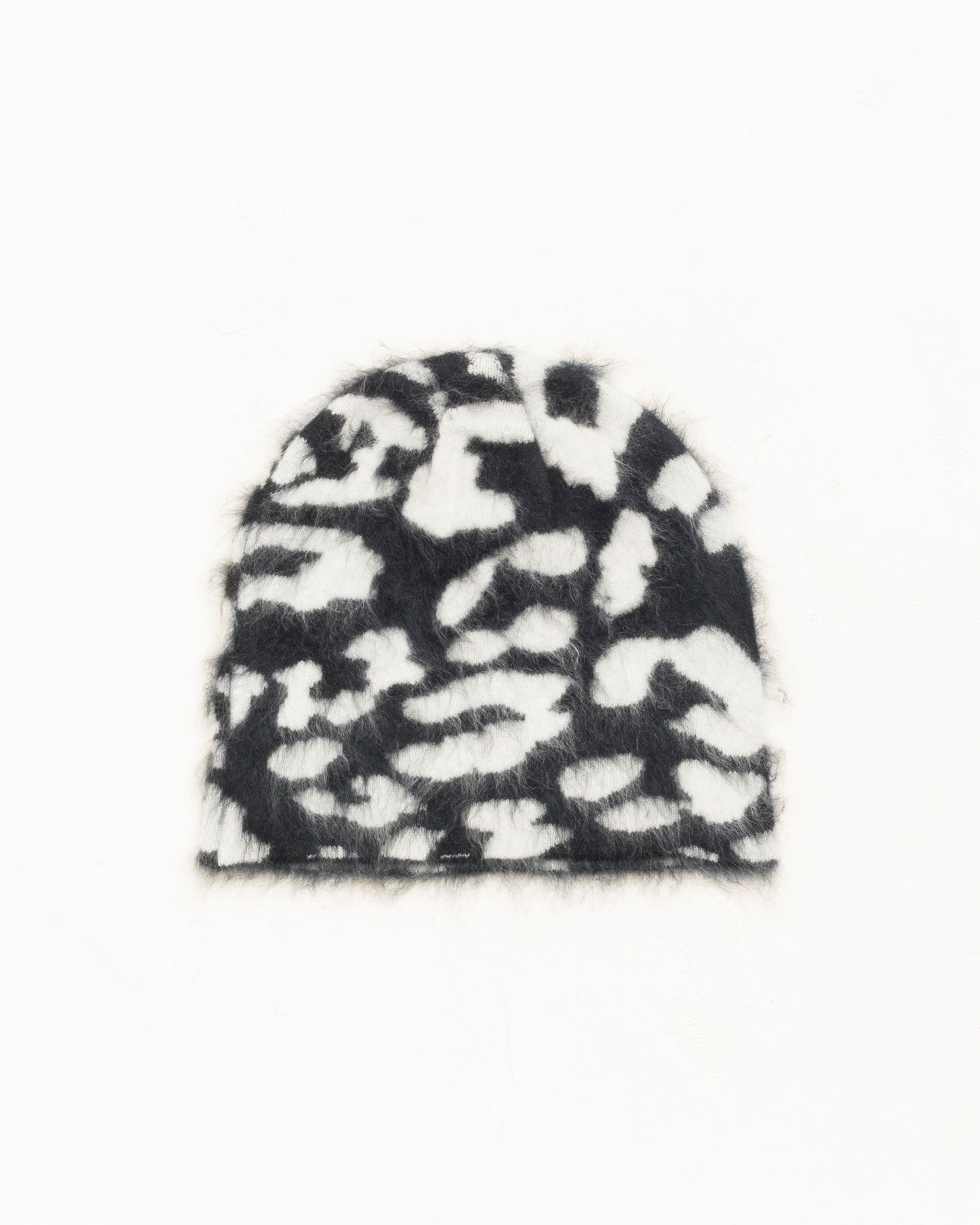 Stussy "Cashmere Leopard Skullcap"- Black