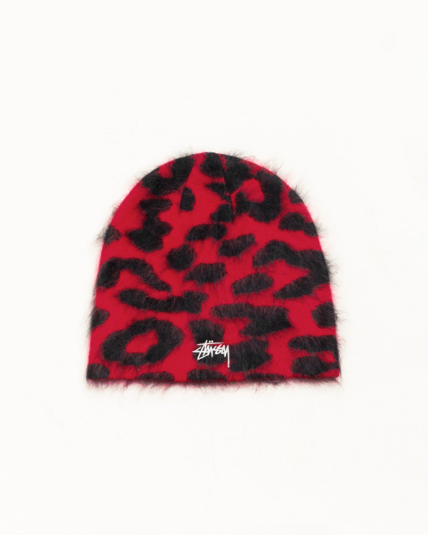 Stussy "Cashmere Leopard Skullcap"- Red