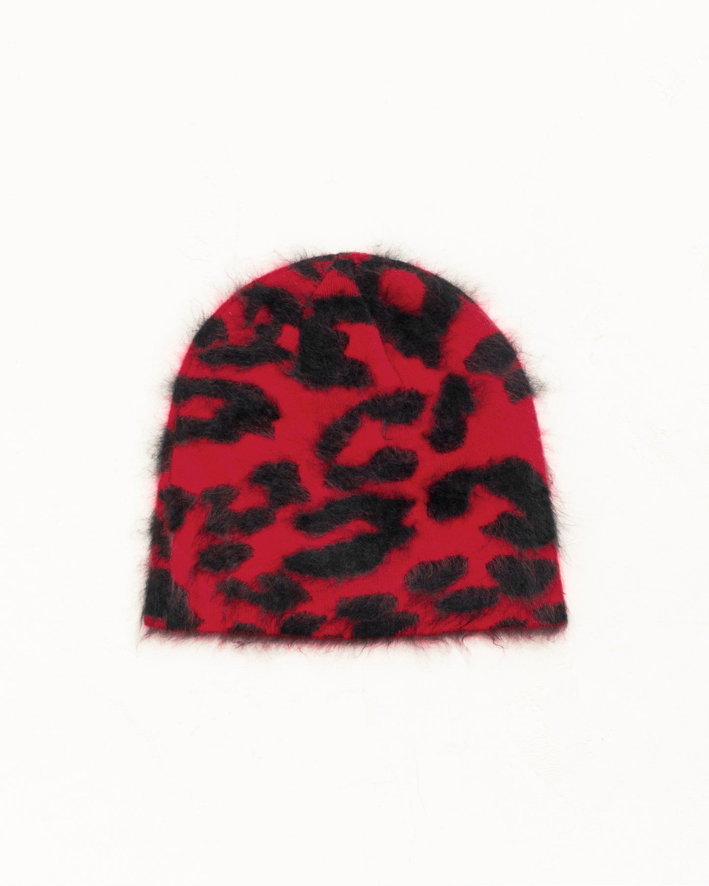 Stussy "Cashmere Leopard Skullcap"- Red