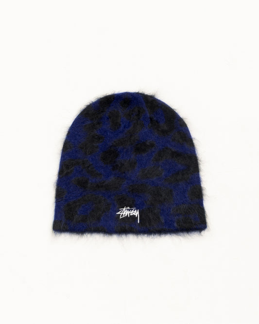 Stussy "Cashmere Leopard Skullcap"- Royal