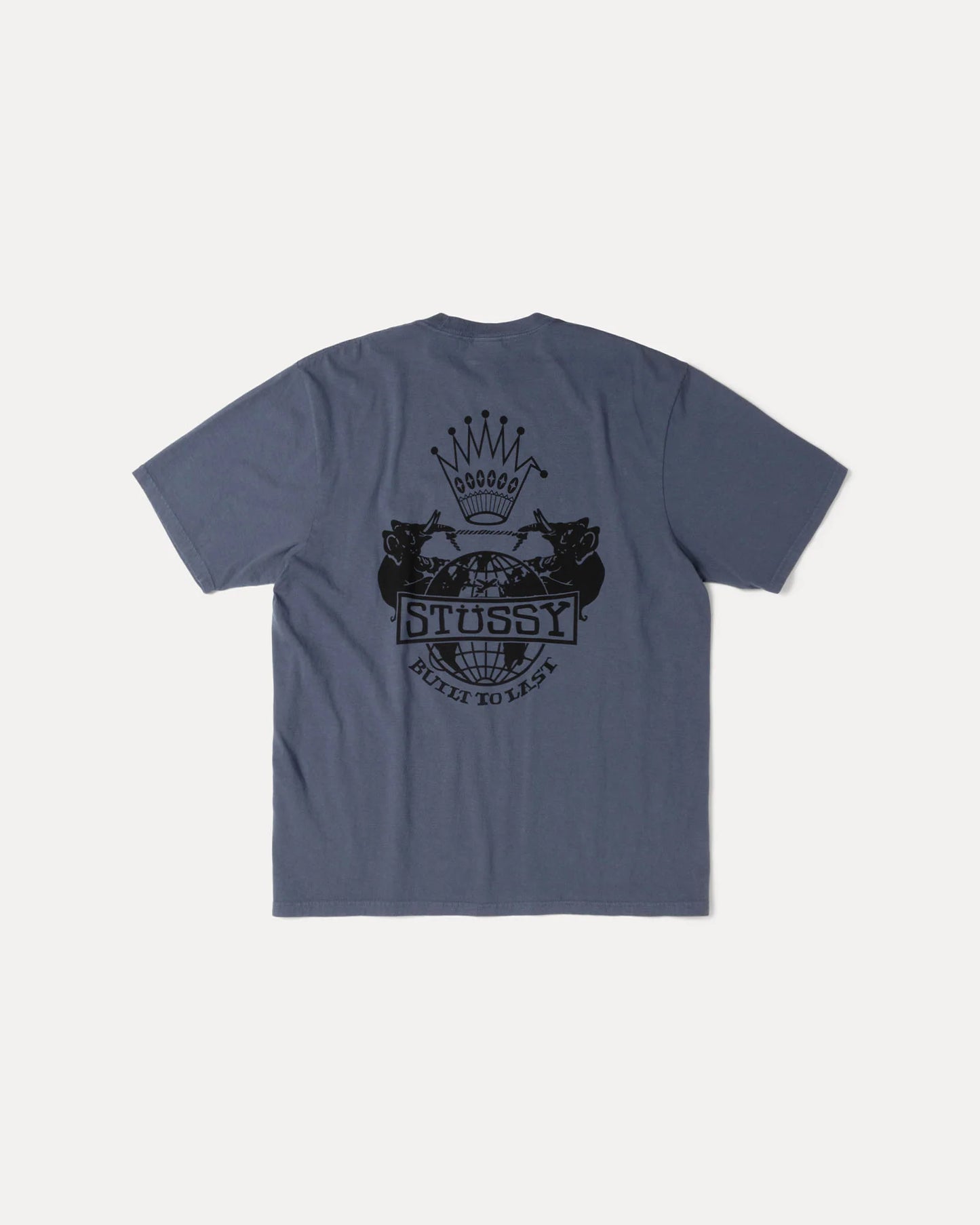 Stussy "Built to Last Pig. Dyed Tee" M - Navy