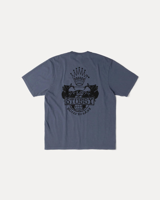 Stussy "Built to Last Pig. Dyed Tee" M - Navy