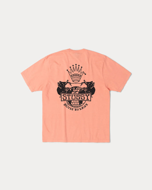 Stussy "Built to Last Pig. Dyed Tee" M - Sherbert