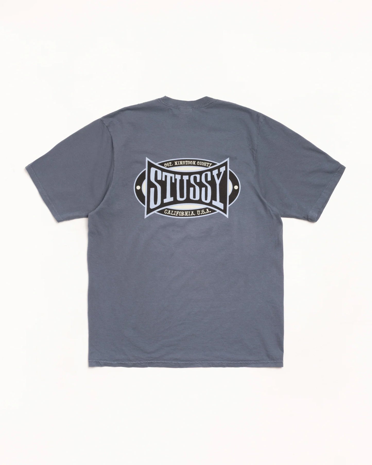 Stussy "Champion Oval Pig. Dyed Tee" M - Navy